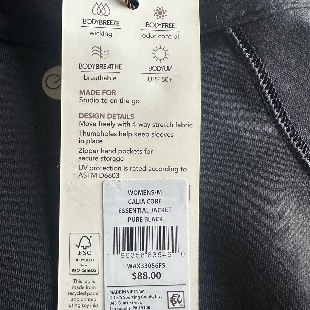 CALIA CORE essential jacket M Black - Picture 6 of 6